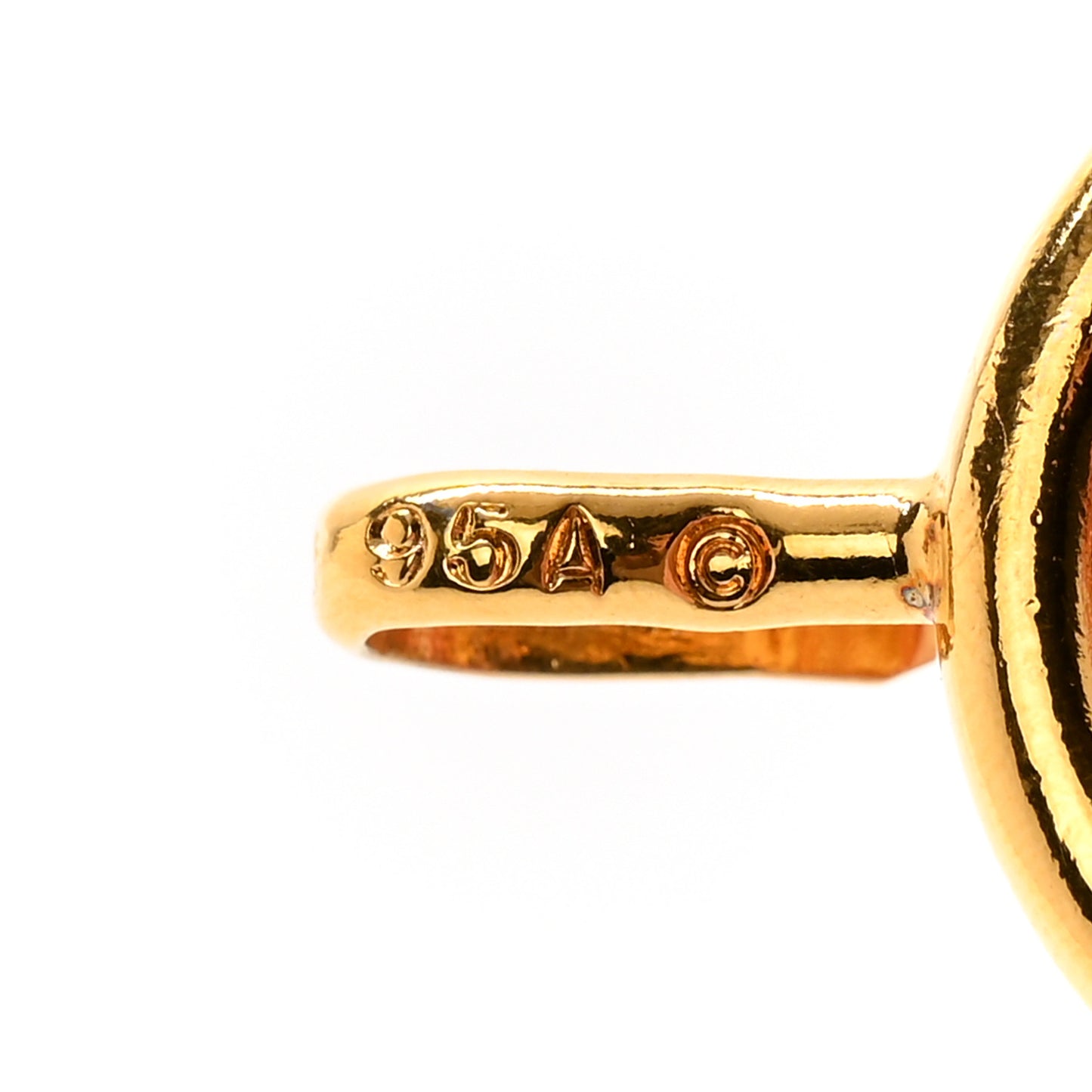 Metal Medallion CC Triple Chain Belt Gold