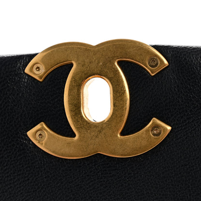Chanel Goatskin Quilted Medium Chanel 19 Flap Navy Blue 13 of 15
