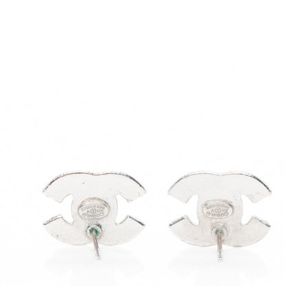 Chanel Crystal CC Earrings Silver 3 of 4