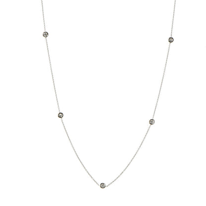 Tiffany 18K White Gold Elsa Peretti Diamonds by the Yard Station Necklace 1 of 6