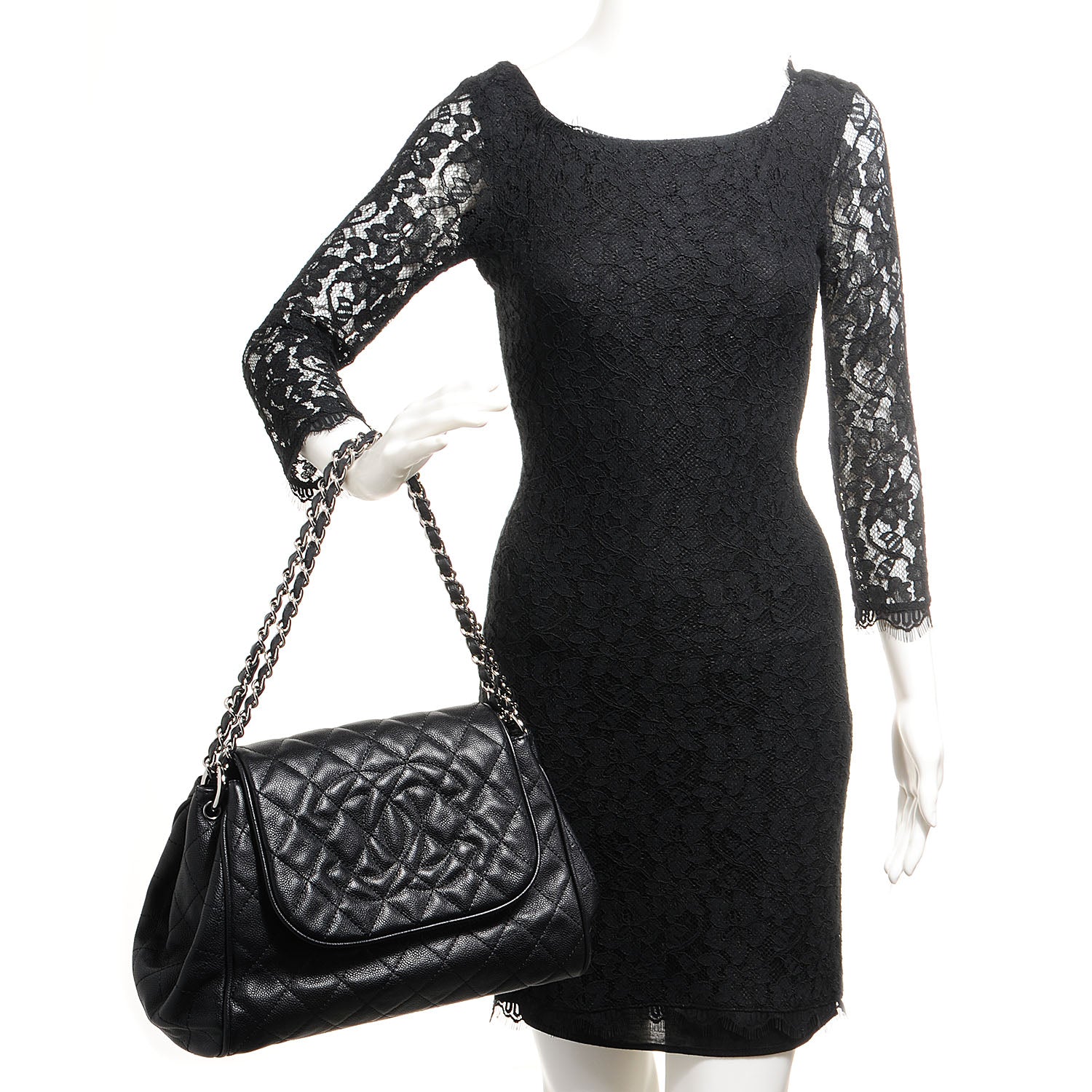 Chanel Caviar Quilted Timeless Accordion Flap Black 2 of 7