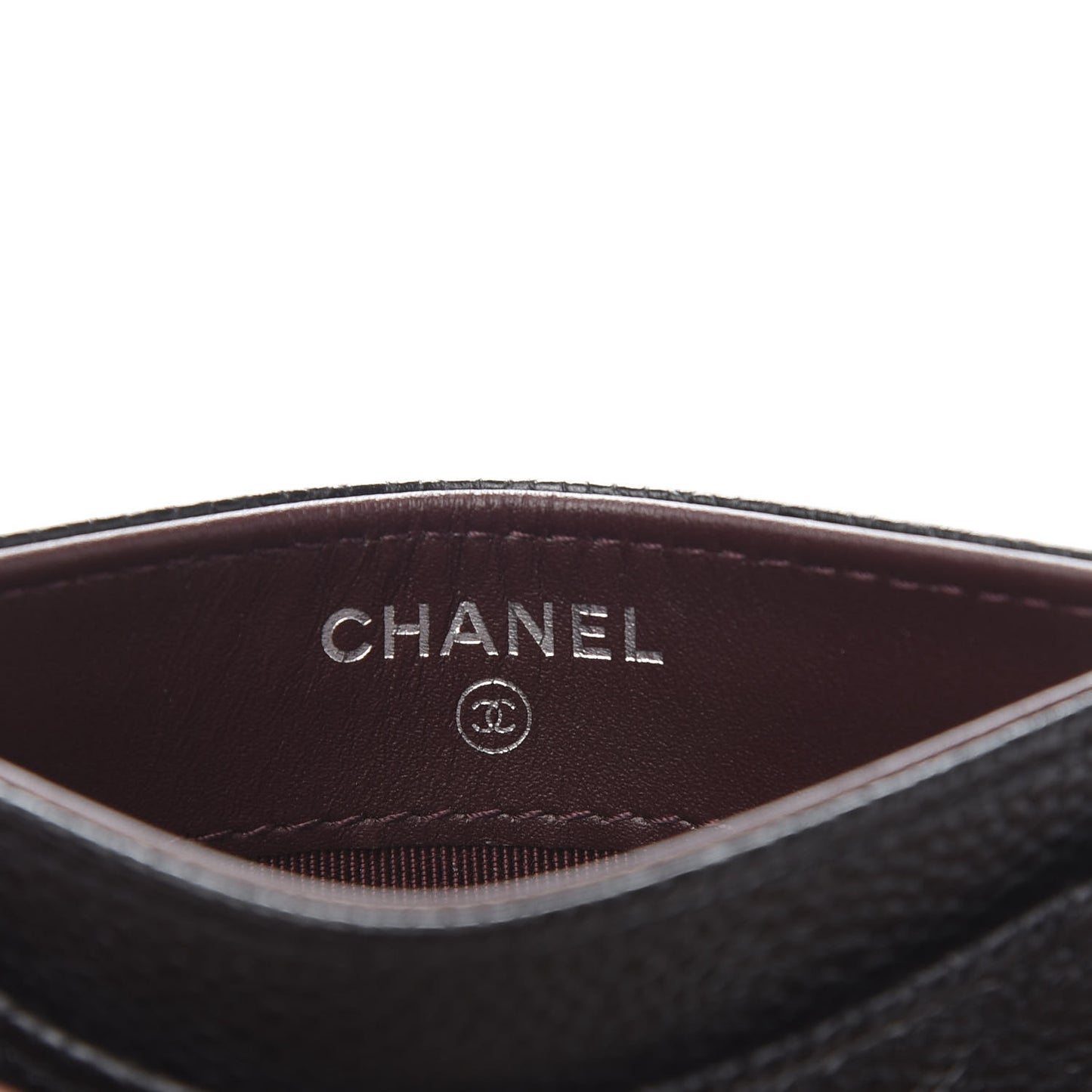Caviar Quilted Card Holder Black