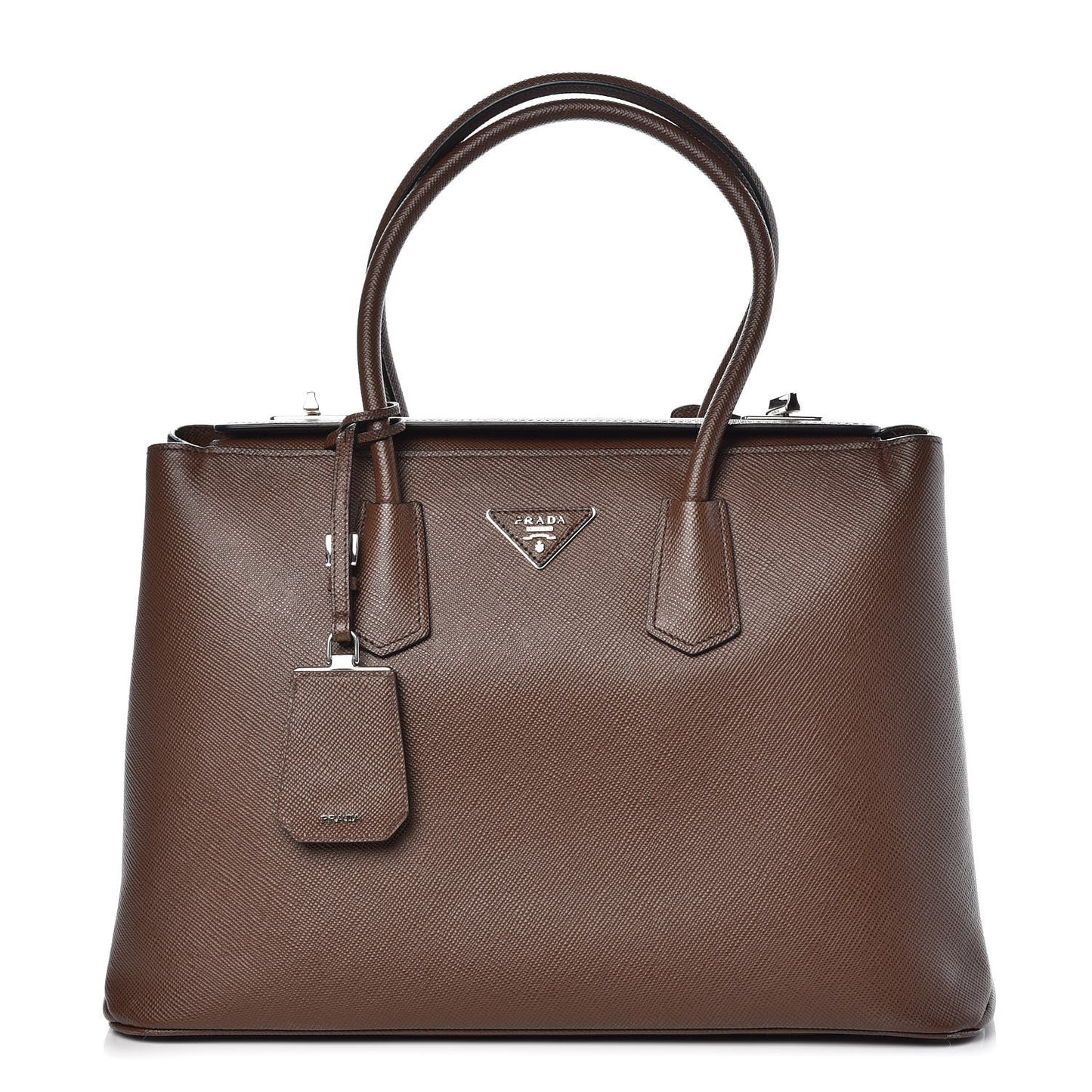 Saffiano Cuir Twin Tote Cocoa