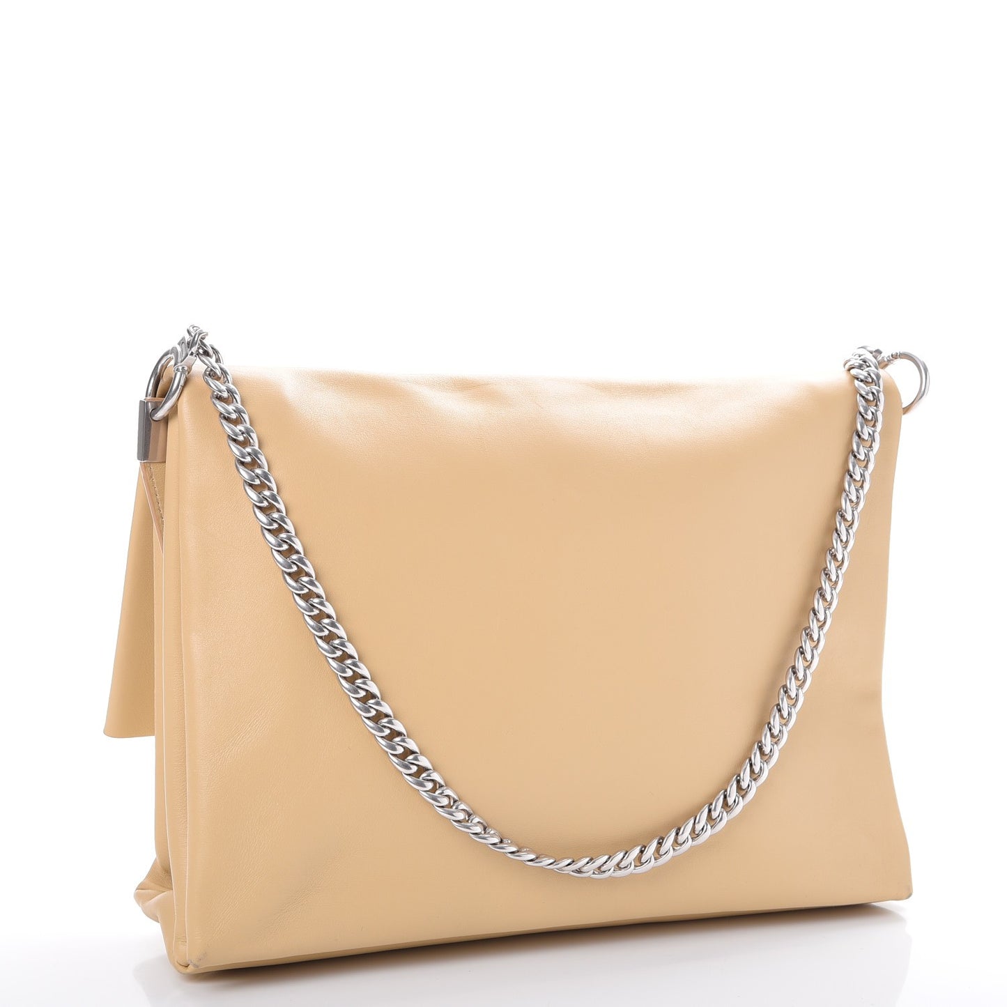 Smooth Calfskin Blade Chain Flap Vanilla
