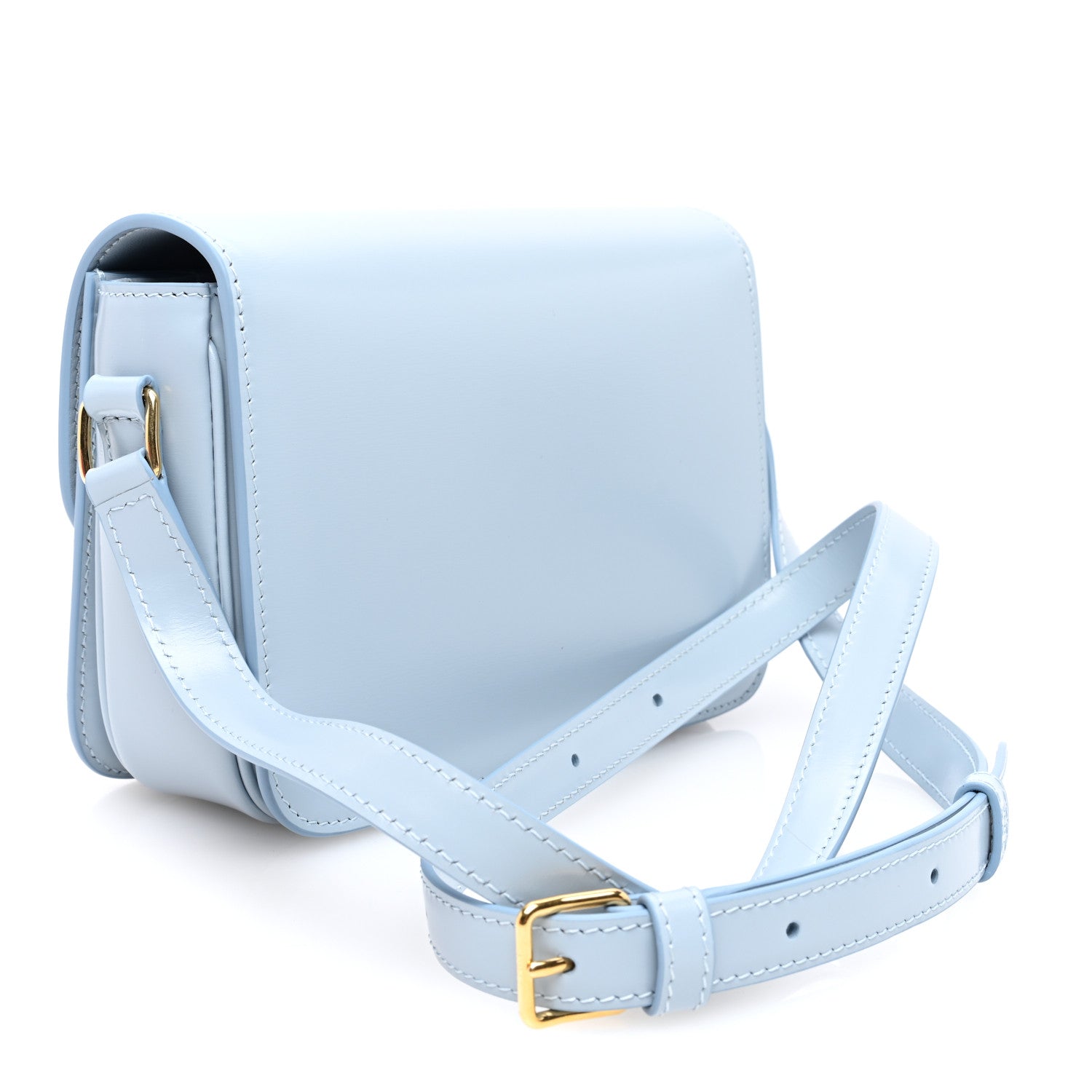 Celine Shiny Calfskin Teen Triomphe Pale Blue 3 of 9