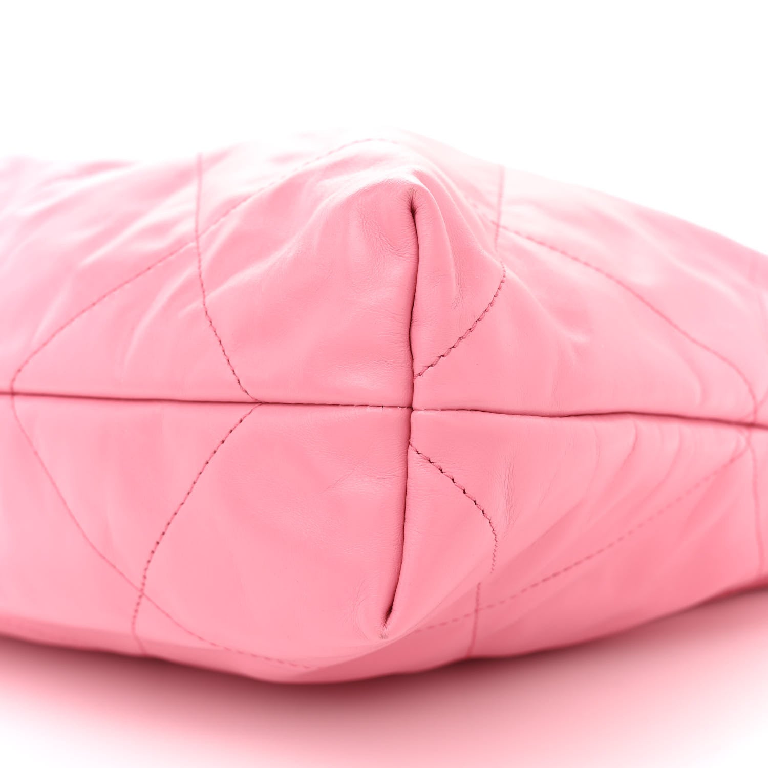 Chanel Shiny Calfskin Quilted Chanel 22 Drawstring Bag Pink 12 of 14