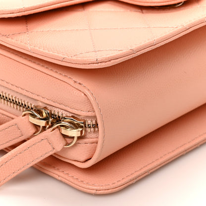 Chanel Caviar Quilted Like A Wallet Flap Coral 8 of 10