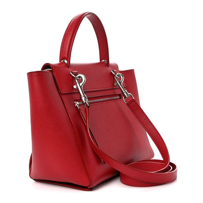 Celine Baby Grained Calfskin Micro Belt Bag Coquelicot 3 of 12