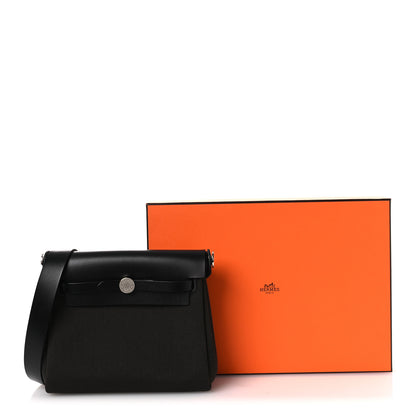 Hermes Military Toile Vache Hunter Herbag Zip Retourne 20 Vert De Gris Black 12 of 12