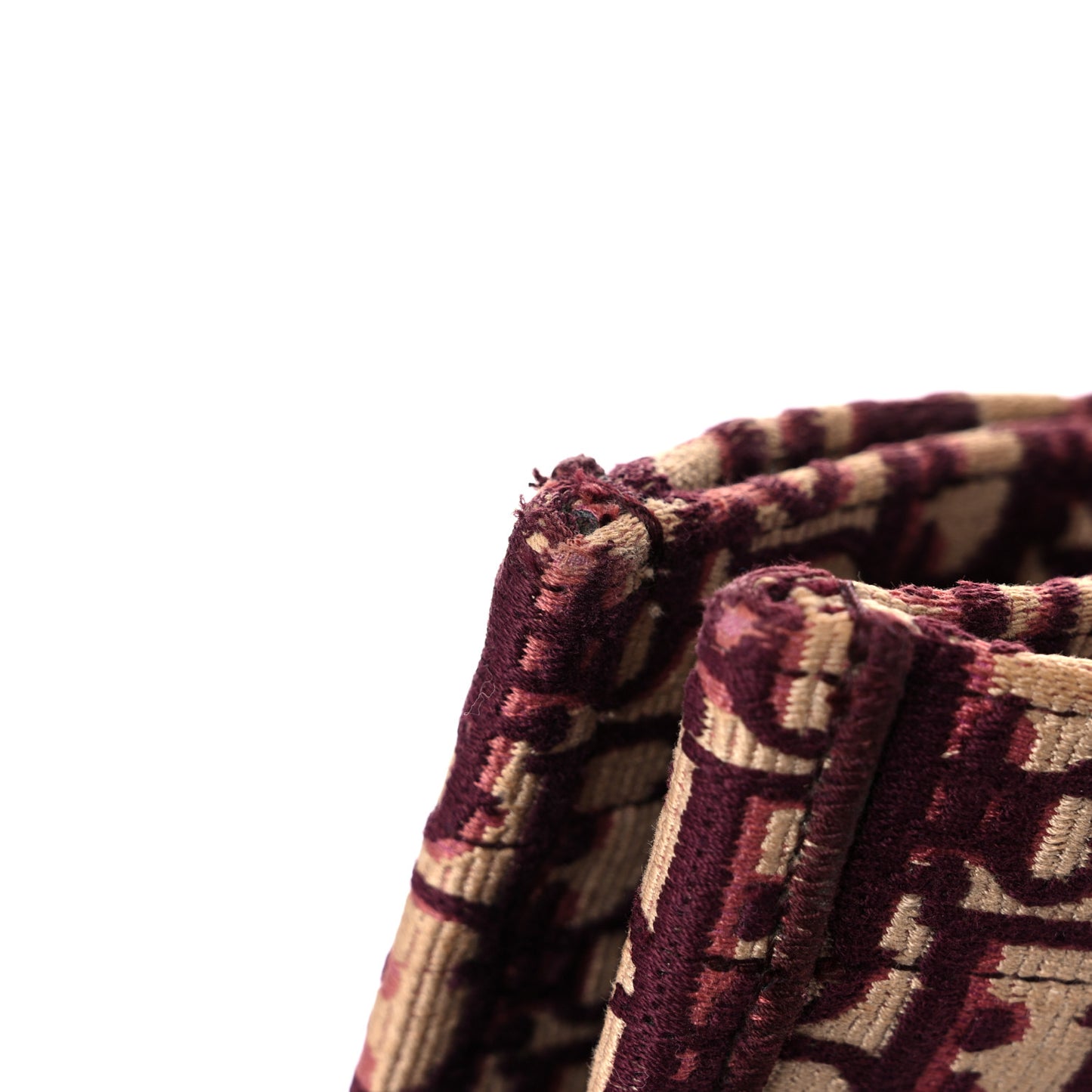 Oblique Large Book Tote Burgundy Multicolor