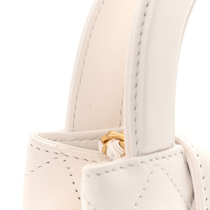 Chanel Shiny Aged Calfskin Quilted Nano Kelly Shopper White 11 of 12