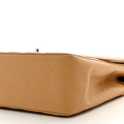 Chanel Caviar Quilted XL Jumbo Single Flap Beige 10 of 10