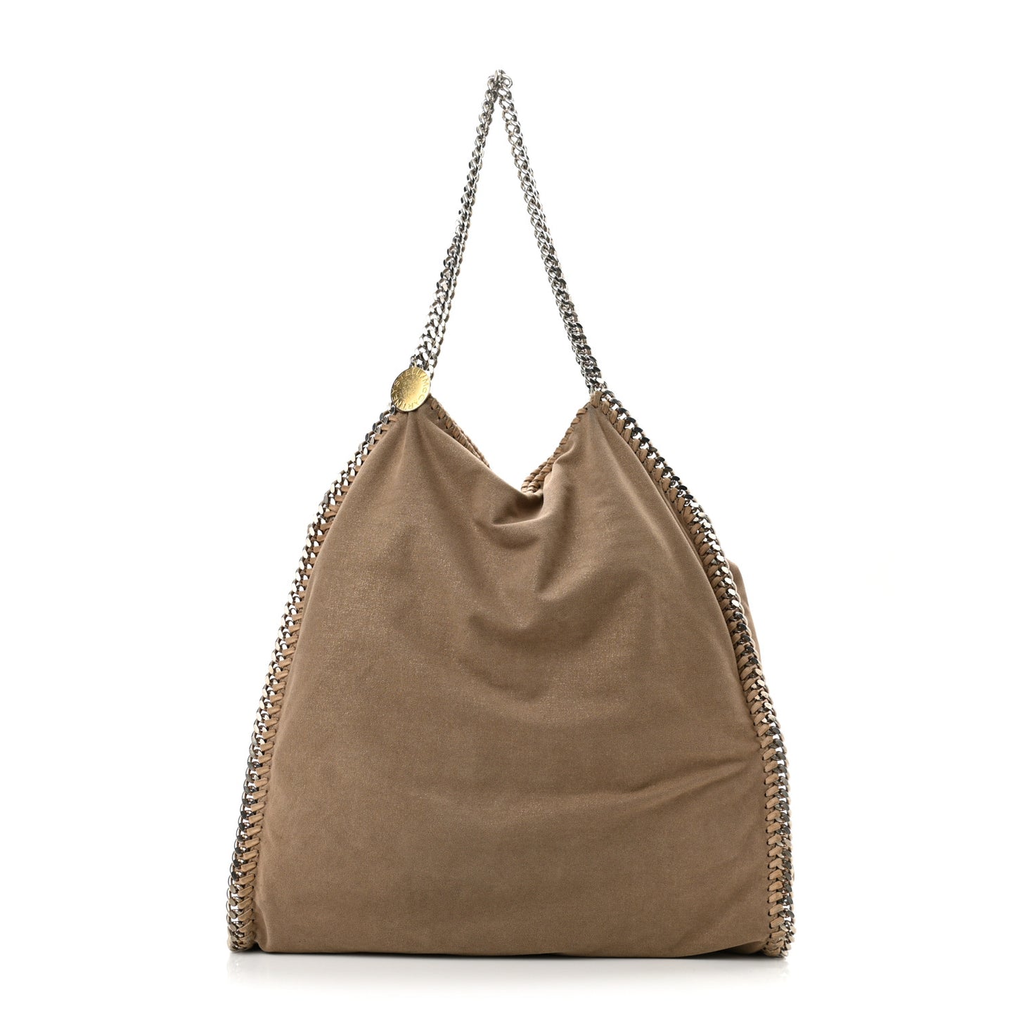 Shaggy Deer Falabella Fold Over Tote Beige