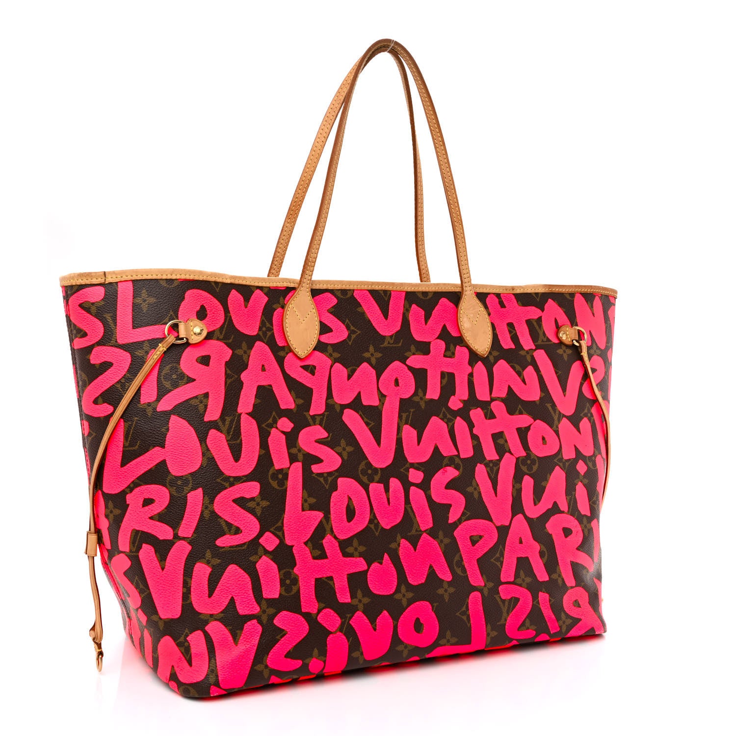 Louis Vuitton Monogram Graffiti Neverfull GM Fuchsia 3 of 13