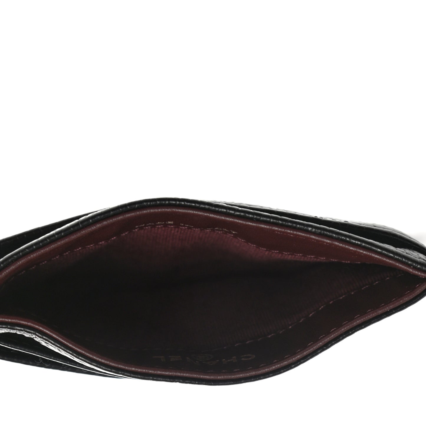 Caviar Quilted Card Holder Black