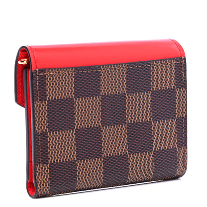 Louis Vuitton Damier Ebene Zoe Wallet Coquelicot 2 of 4