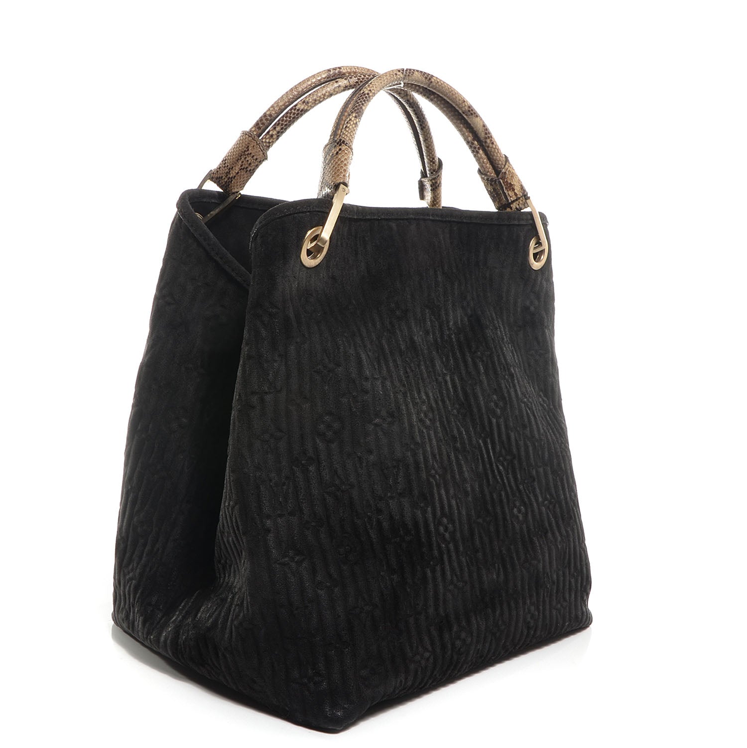 Louis Vuitton Monogram Python Suede Embossed Whisper GM Khol 3 of 7