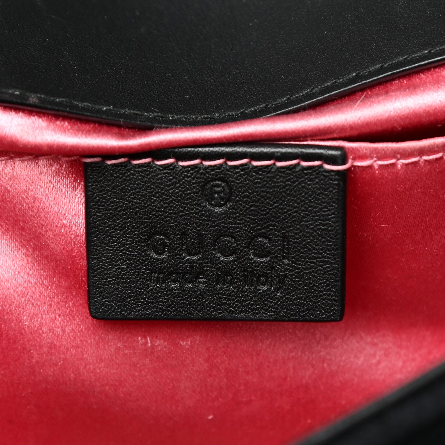 Velvet Matelasse Mini GG Marmont Shoulder Bag Black
