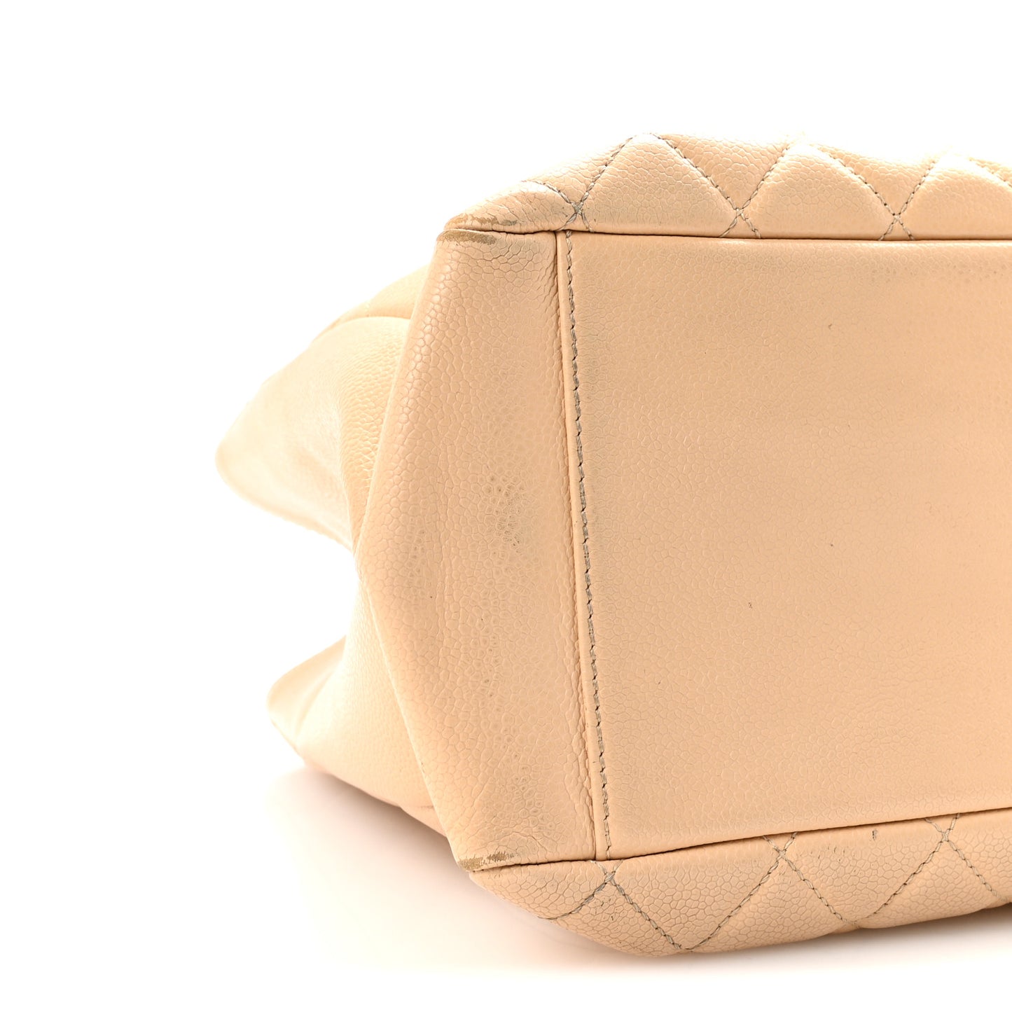 Caviar Quilted Grand Shopping Tote GST Beige Clair