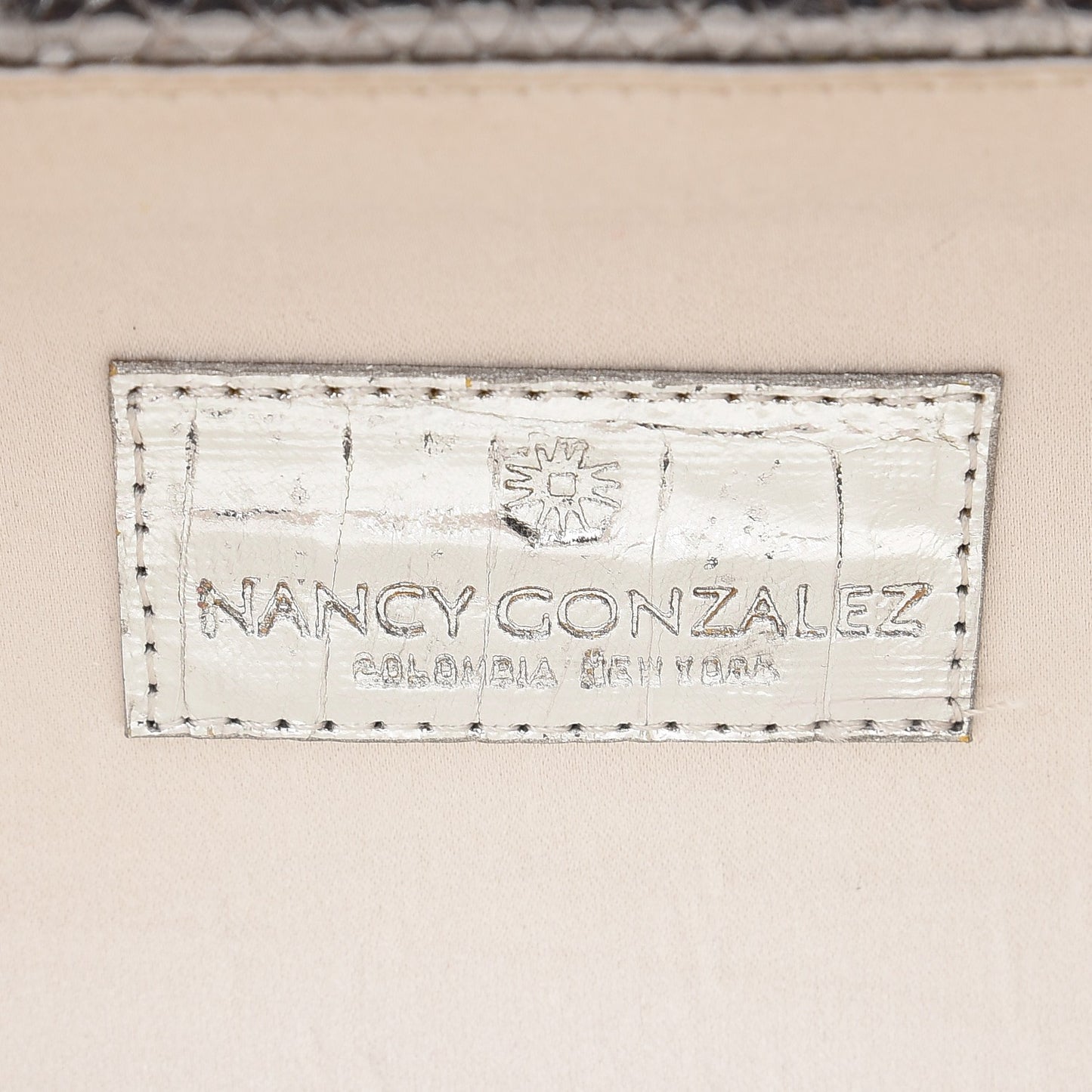 Python Clutch Silver