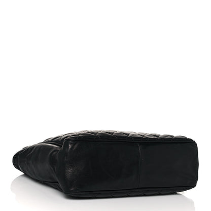 Chanel Lambskin Quilted Shopping Tote Black 3 of 18