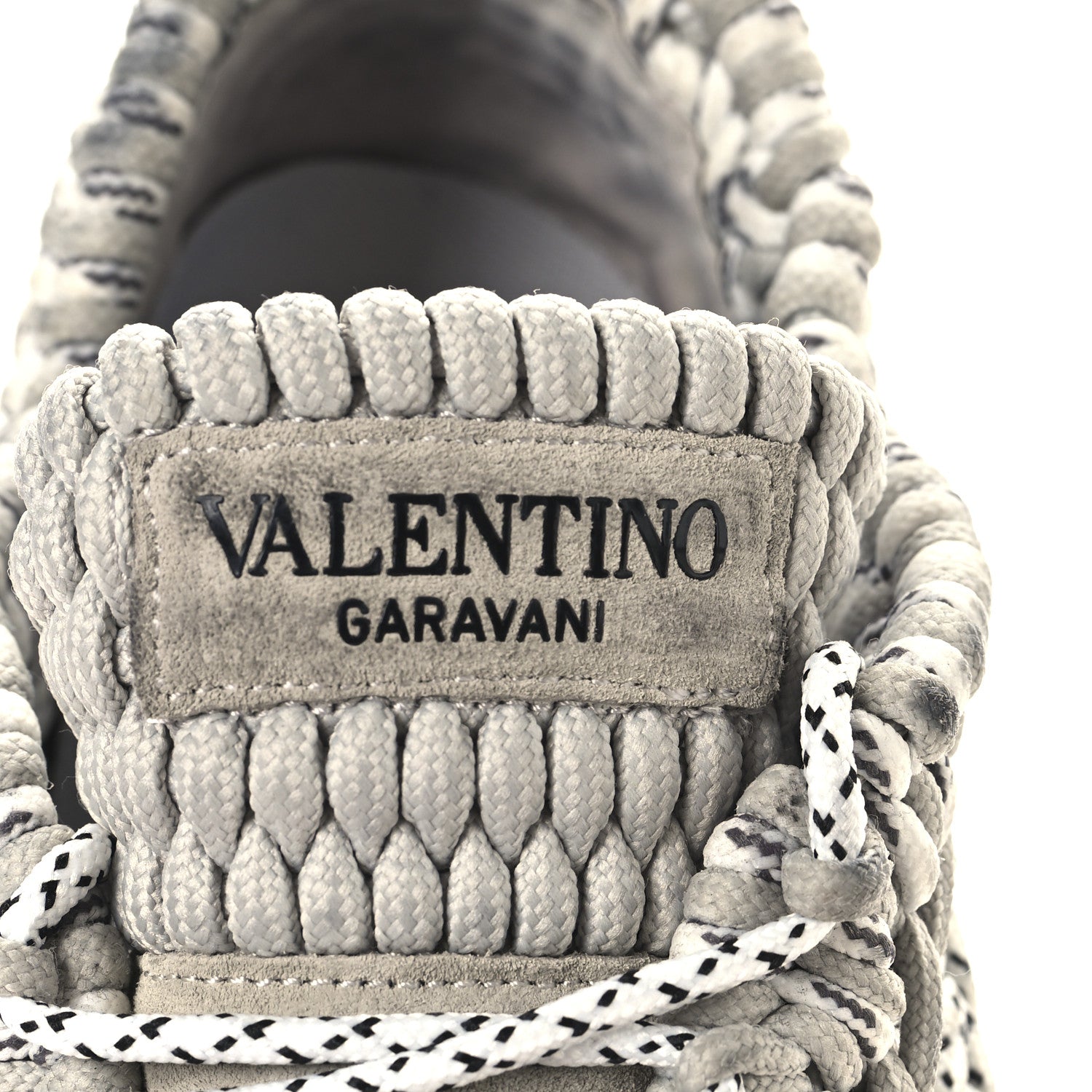 Valentino Garavani Fabric Crochet Mens Low Top Sneakers 44 Pastel Grey 10 of 12