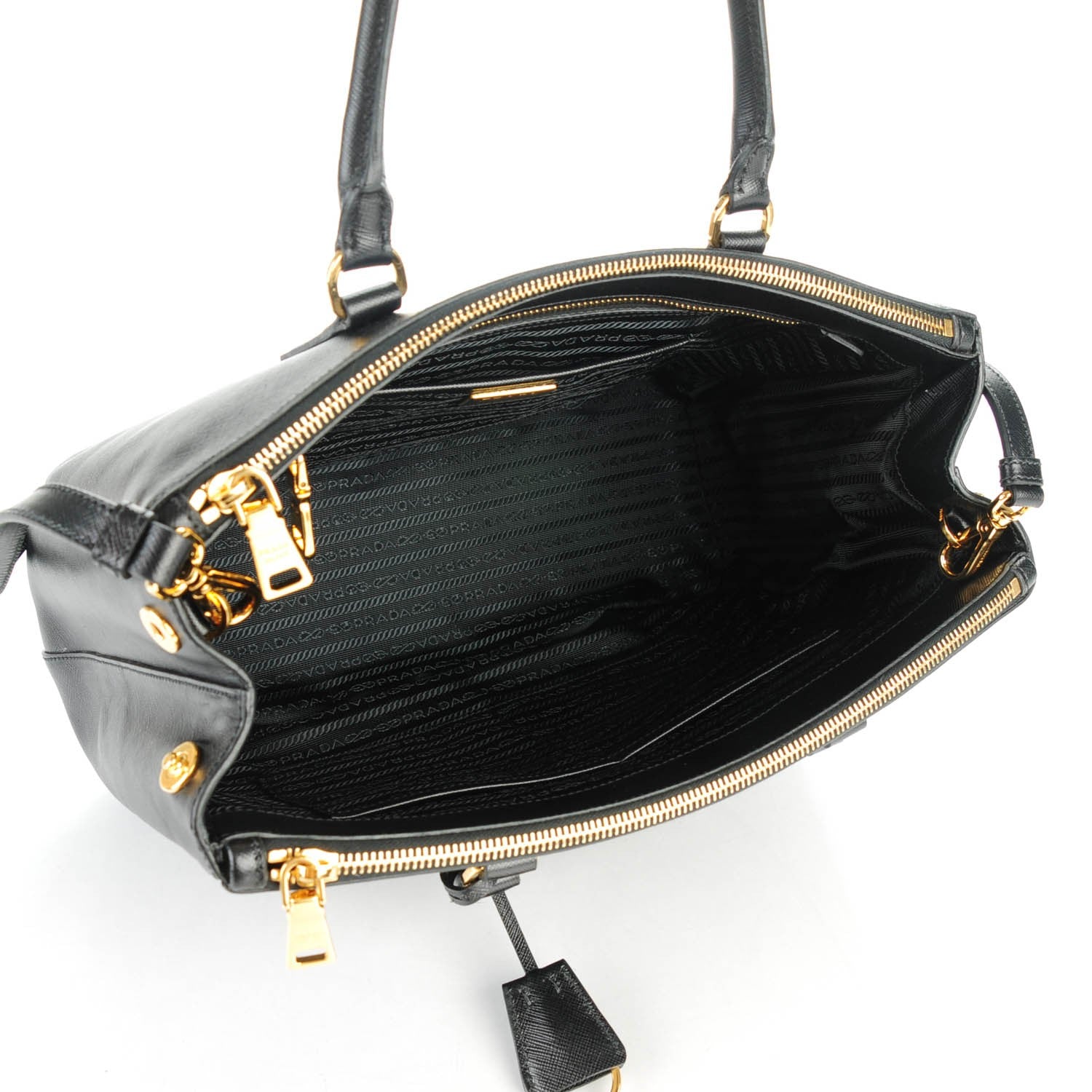 Prada Saffiano Medium Galleria Double Zip Tote Black 5 of 8