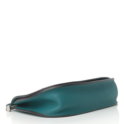 Hermes Taurillon Clemence Chevre Mysore Saut 25 Vert Bosphore 4 of 11
