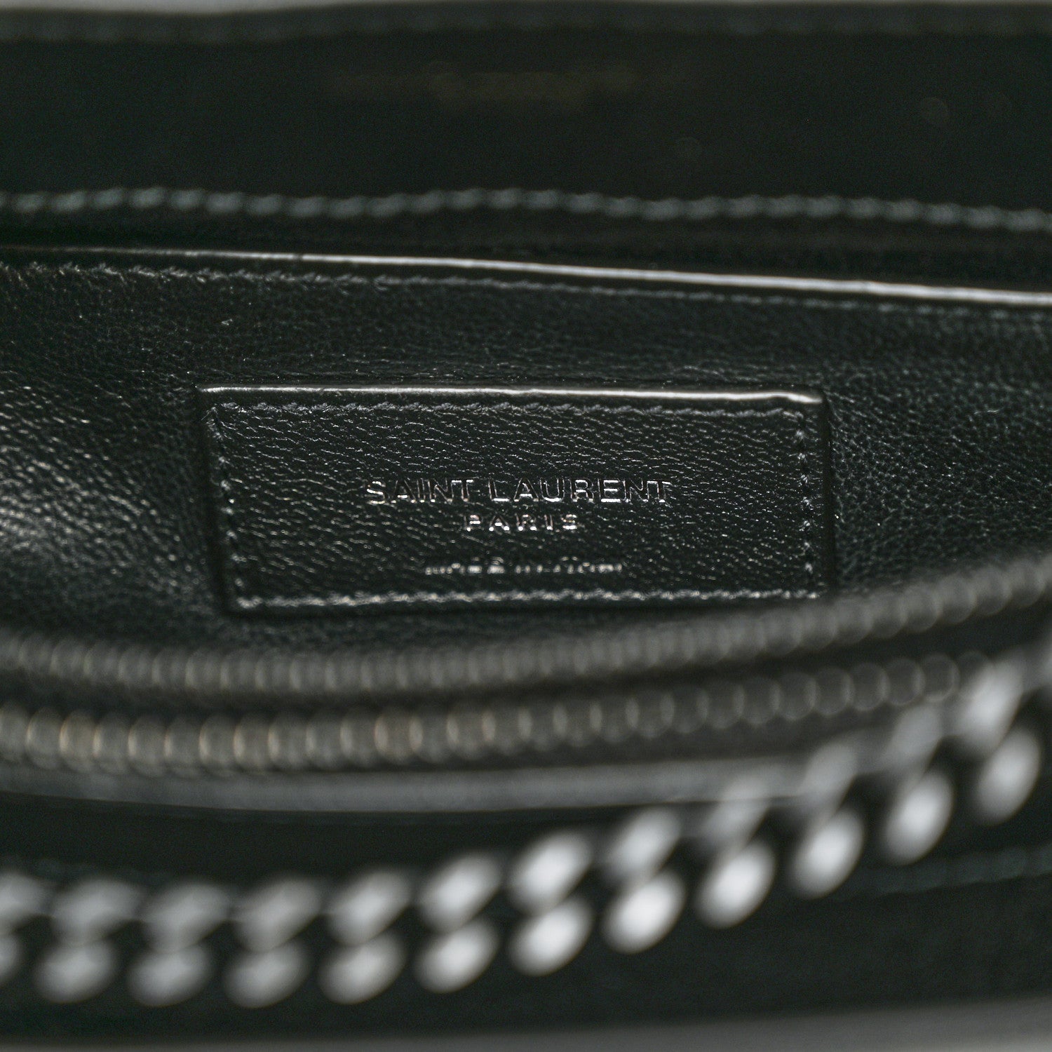 Saint Laurent Calfskin Y Quilted Monogram Monochrome Small Loulou Chain Satchel Black 7 of 13