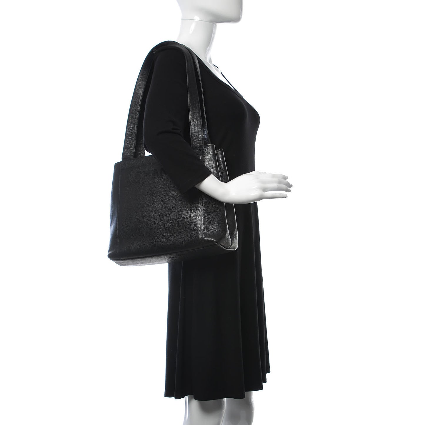 Caviar Shoulder Bag Black Black