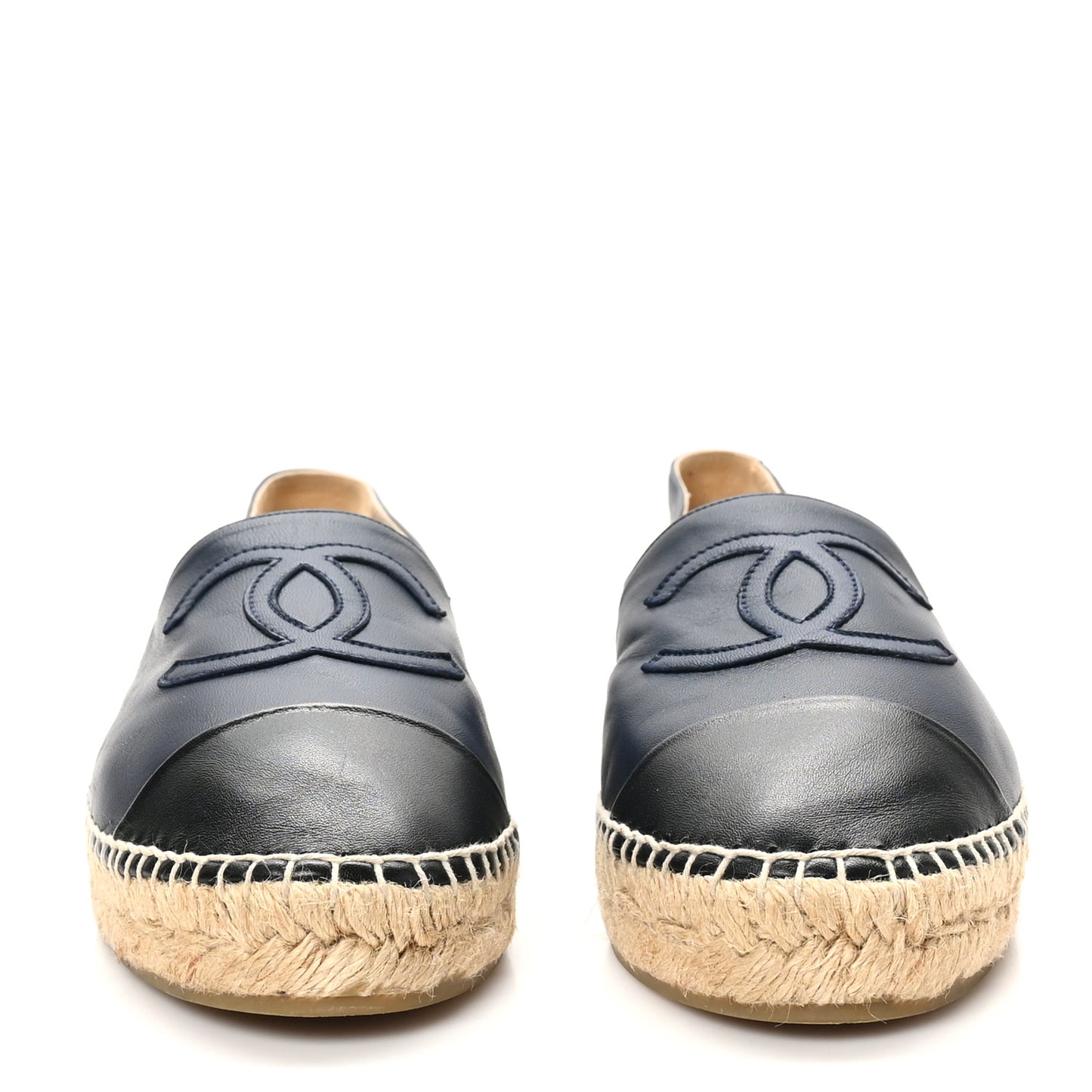 Lambskin CC Espadrilles 40 Navy Black