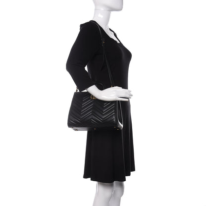 Gucci Calfskin Matelasse Small GG Marmont Tote Black 2 of 11