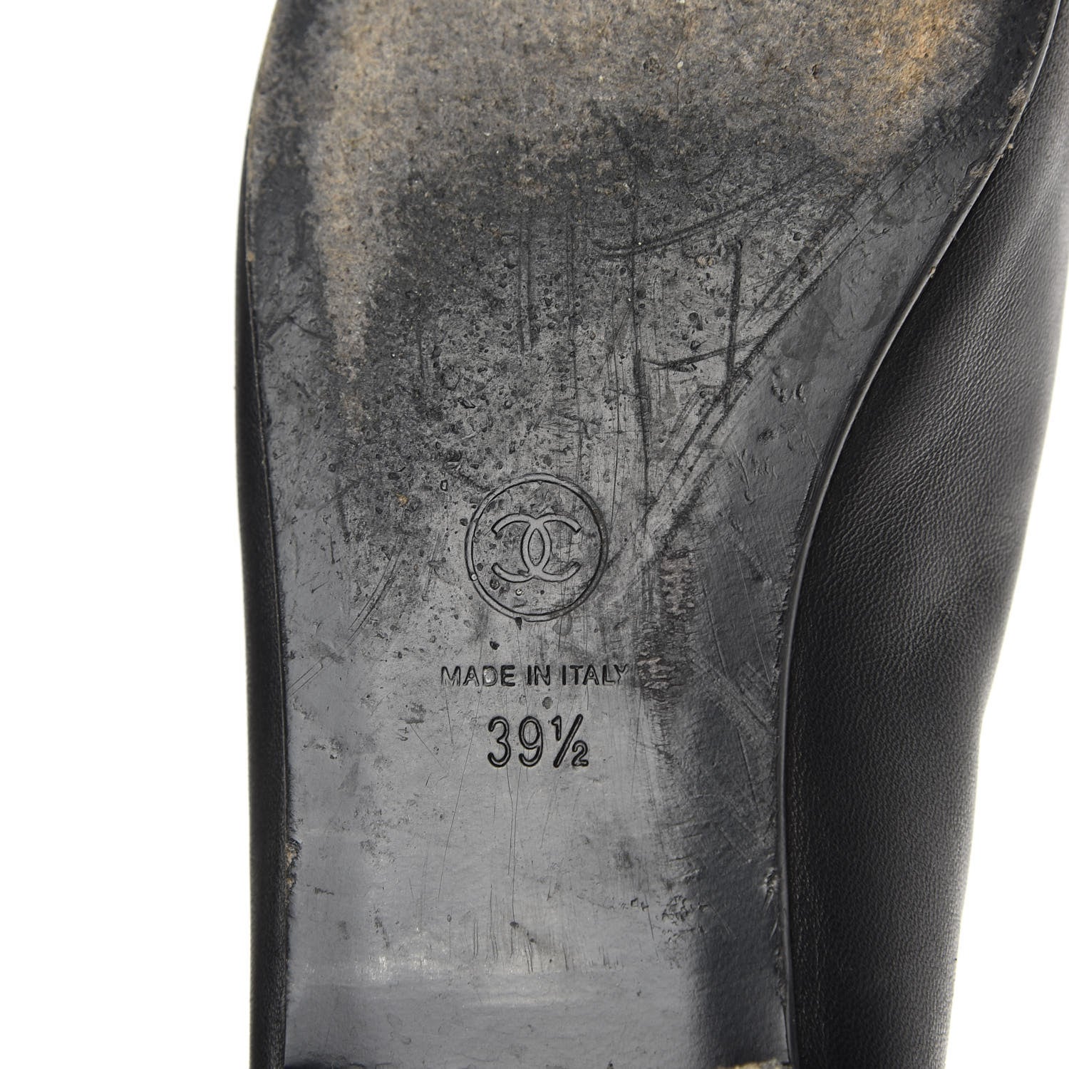 Chanel Lambskin Cap Toe Ballerina Flats 39.5 Black 7 of 10