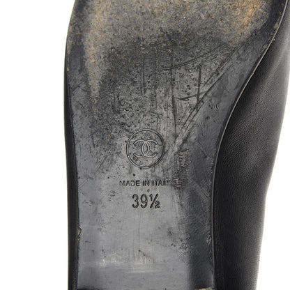 Chanel Lambskin Cap Toe Ballerina Flats 39.5 Black 7 of 10