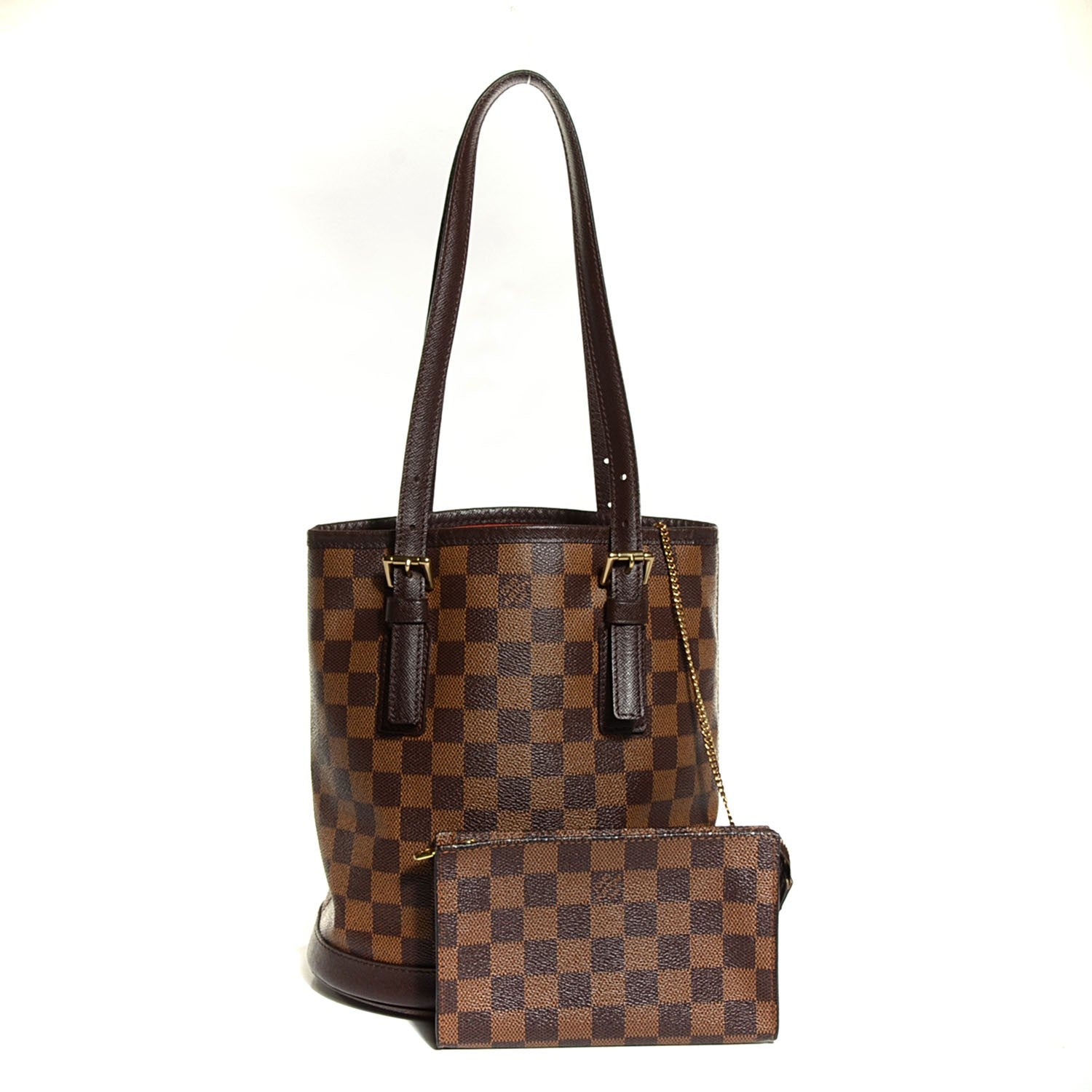 Louis Vuitton Damier Ebene Marais Bucket 23 5 of 8