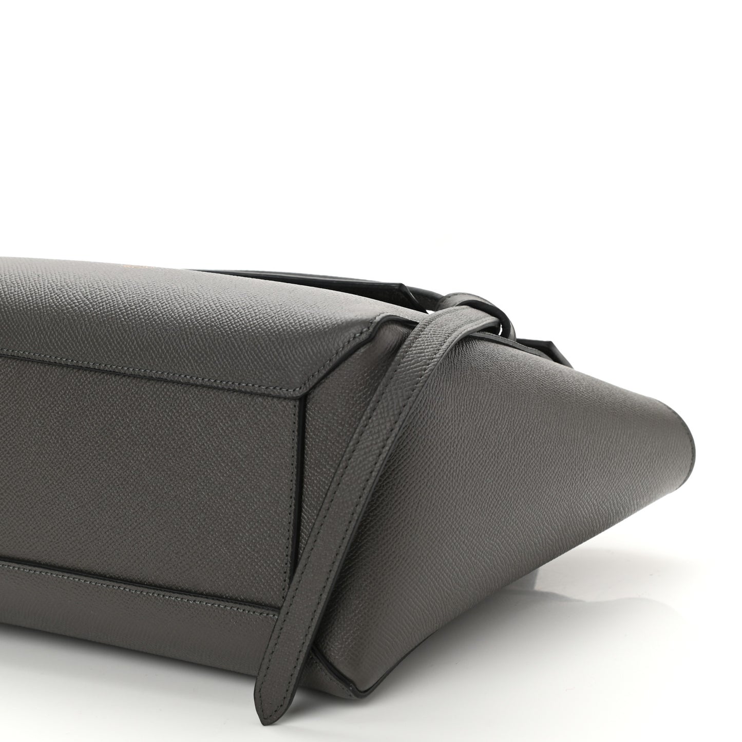 Grained Calfskin Micro Belt Bag Grey