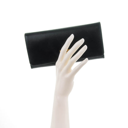 Prada Saffiano Metal Continental Flap Wallet Nero Black 2 of 9