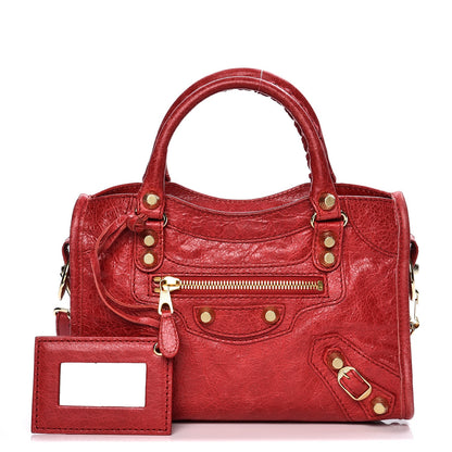 Balenciaga Agneau Giant 12 Gold Hardware Mini City Rouge Cardinal 1 of 12