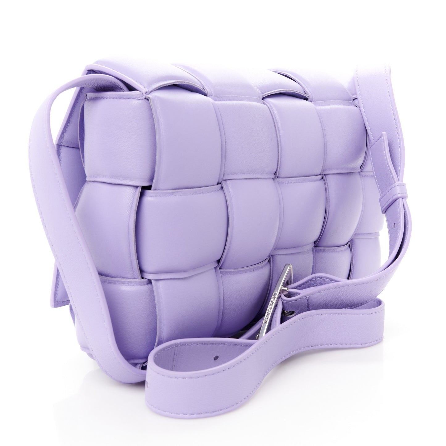 Nappa Maxi Intreccio Padded Cassette Crossbody Bag Lavender