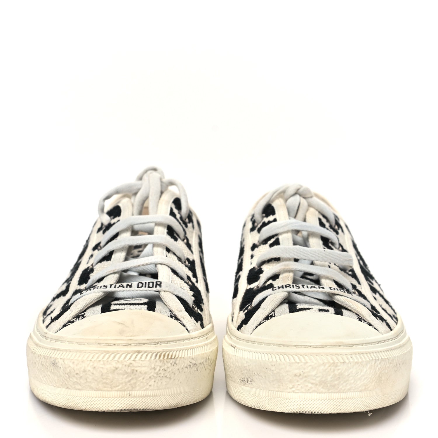 Christian Dior Canvas Macro Houndstooth Embroidered Womens Walk'N