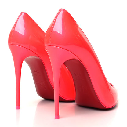 Christian Louboutin Patent Kate 100 Pumps 37.5 Fluo Pink 4 of 7