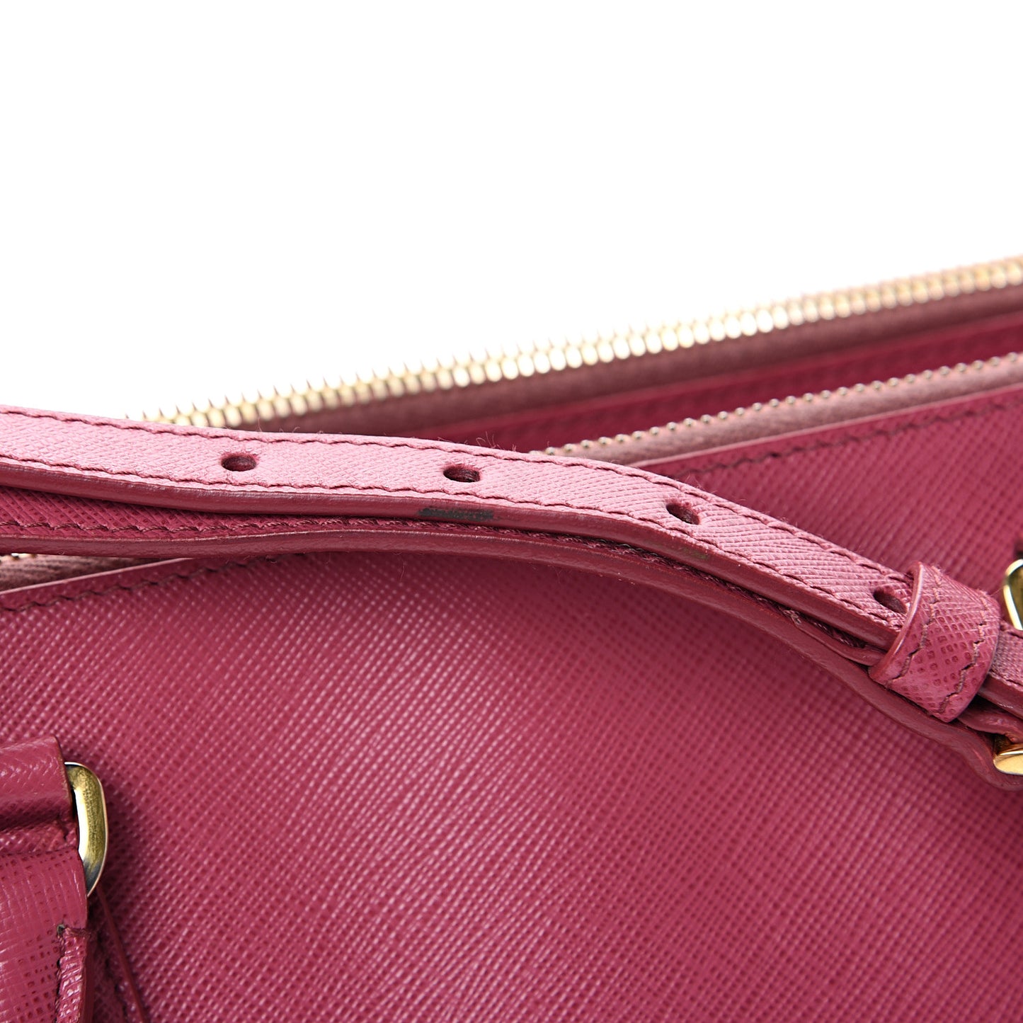 Saffiano Small Galleria Double Zip Tote Fuxia