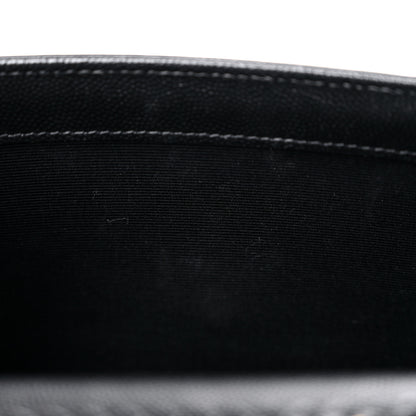 Saint Laurent Grain De Poudre Medium Classic Monogram Monochrome Kate Satchel Black 10 of 10