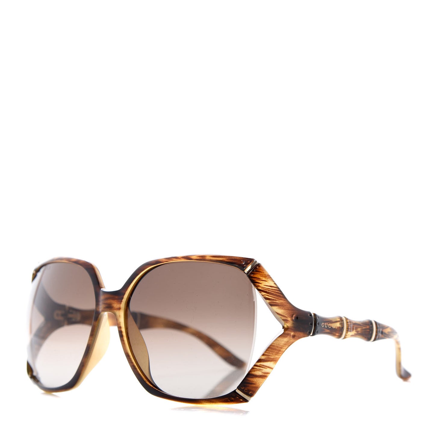 Bamboo Effect Sunglasses GG0505S Brown Horn