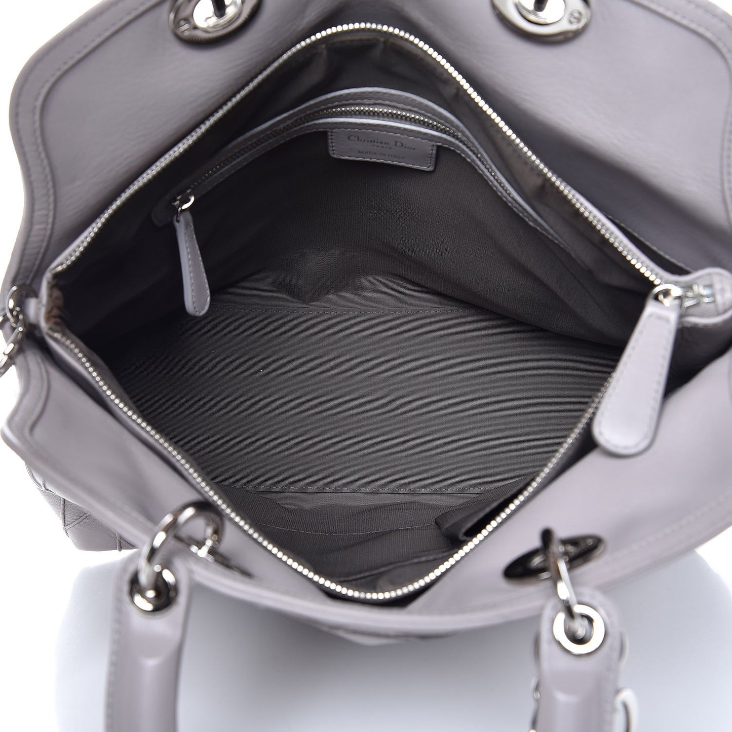 Lambskin Cannage Medium Granville Tote Grey