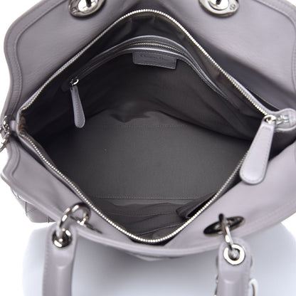 Christian Dior Lambskin Cannage Medium Granville Tote Grey 5 of 7