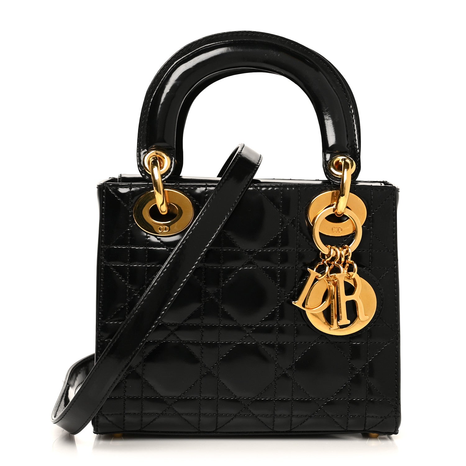 Christian Dior Patent Cannage Mini Lady Dior Black 1 of 7
