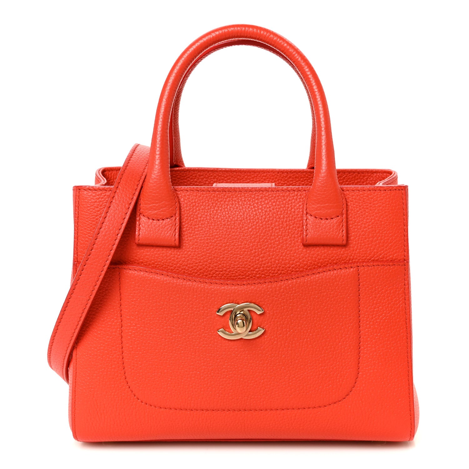 Chanel Grained Calfskin Mini Neo Executive Shopper Tote Red 1 of 11