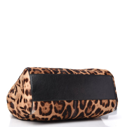 Dolce & Gabbana Calf Hair Leopard Print Large Miss Sicily Satchel Naturale 4 of 10