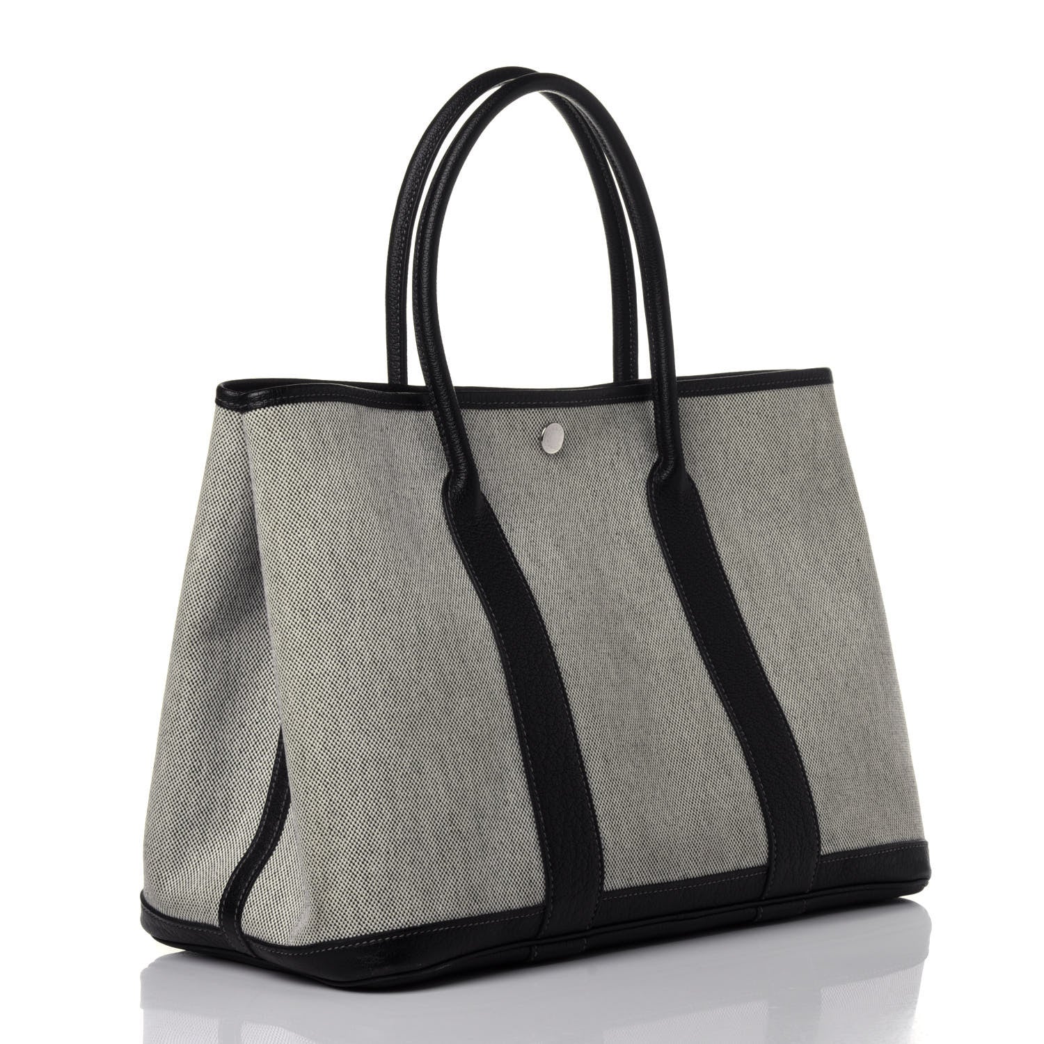Hermes Buffle Skipper Toile Garden Party 36 MM Tote Black 3 of 9